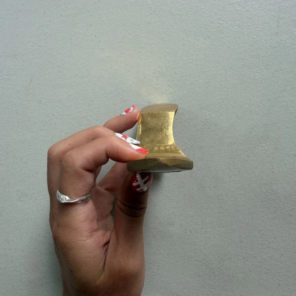 Vintage Gerrity Products Brass High Heel Shoe Paperweight 24K Gold Electroplate